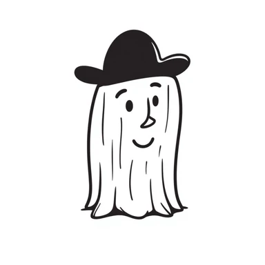 wooden log with a face, hand-drawn and whimsical sticker