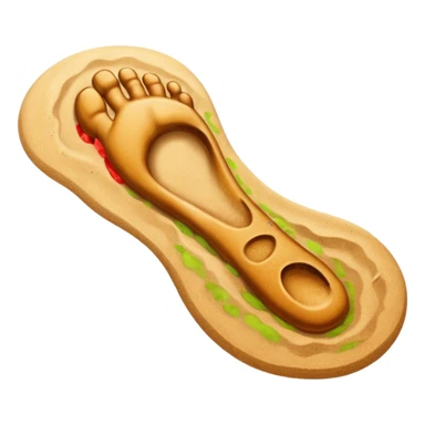 A man’s footprint in the sand sticker