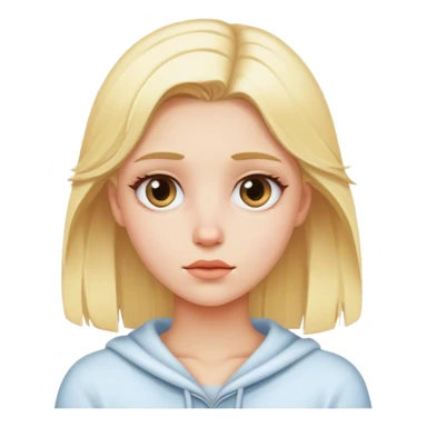 Cold blond girl sticker