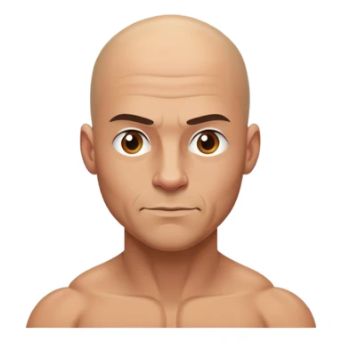 Bald guy with muscles gay sticker