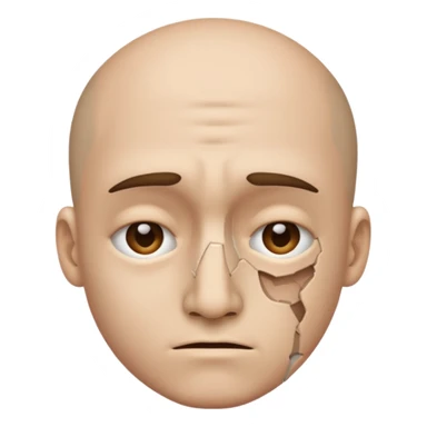 Realistic bent Broken nose sticker