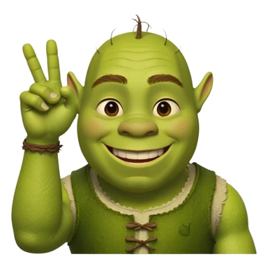 Sherk with ok sigh sticker