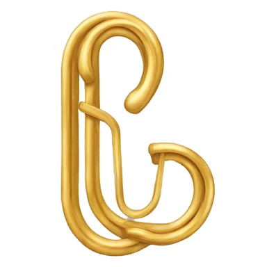 golden paper clip sticker