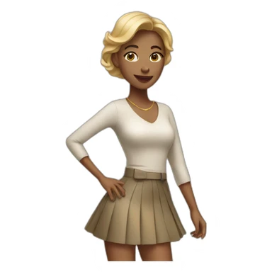 woman in skirt and high heels sticker