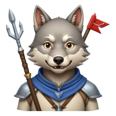 Medieval wolf stacked with arrows that and it had a sign in its mouth #Wolf sticker