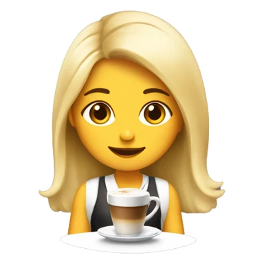 Una chica bebiendo café  sticker