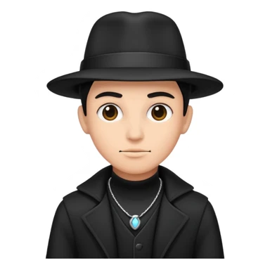 time traveler in black clothes sticker