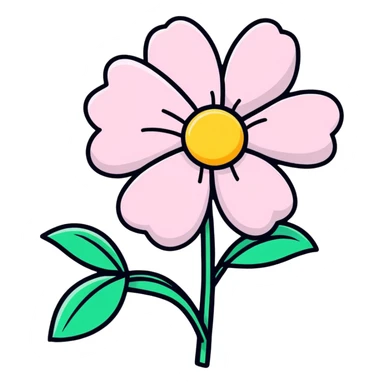 Flower tied with bow sticker