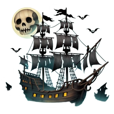 haunted Pirate Ship sticker
