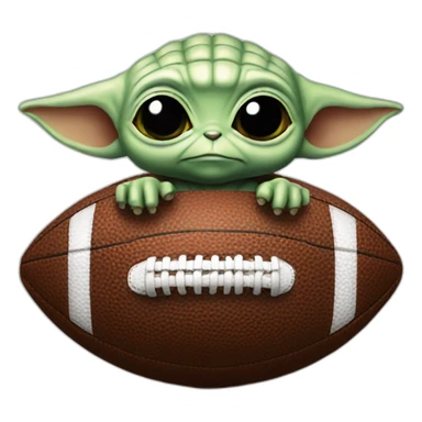 Baby yoda foot ball sticker