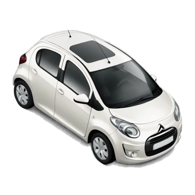 Citroën C1 blanche, 5 portes, année 2010 sticker