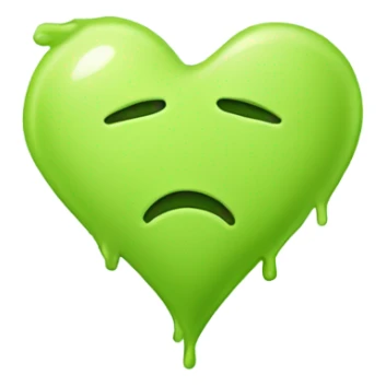pistachio green colour broken heart  sticker