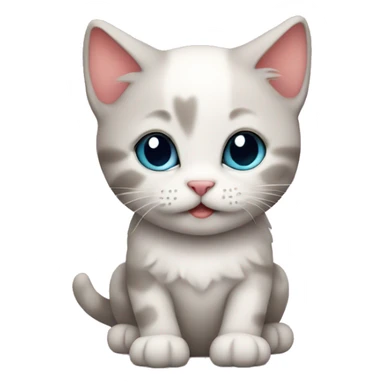 A kitten with a heart sticker