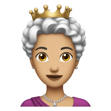 queen with short black hair  sticker