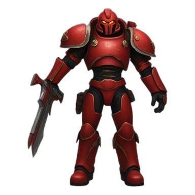 red chaos marine sticker