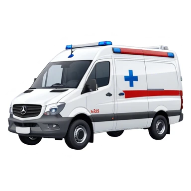 Ambulance - Mercedes-Benz Sprinter (Model Year: 2018) (Iconic Colour: White with red and blue markings) sticker