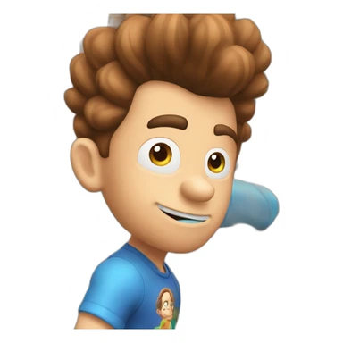 jimmy-neutron-with-huge-head-like-a-baloon sticker