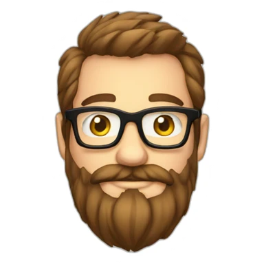 beard man glasses nerd pixel sticker