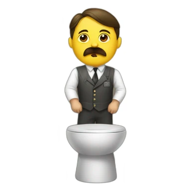 Hitler au toilette sticker
