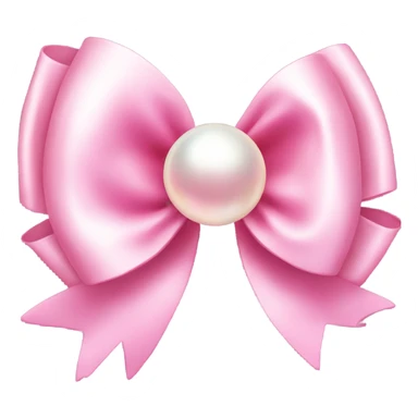 coquette pink pearl bow sticker
