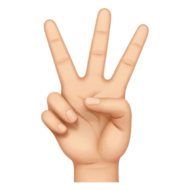 Finger peace sign sticker