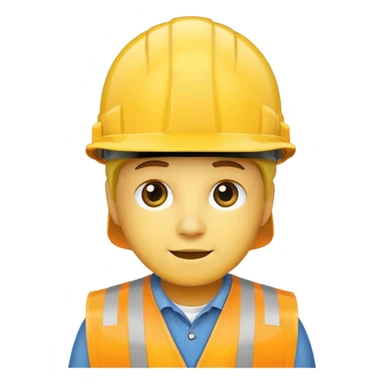 construction hat without guy, front facing transparent sticker