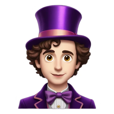 Timothée Chalamet Willy Wonka sticker