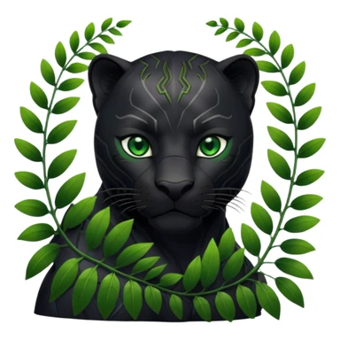 A black panther in a jungle sticker