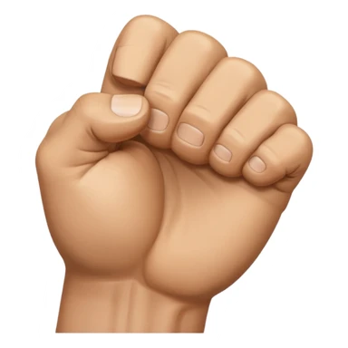 👊🏼 emoji rotated 90 degrees counterclockwise sticker