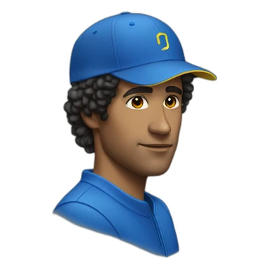 Senna-wearing-blue-hat sticker
