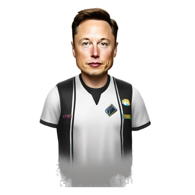 elon musk with the shirt of colo colo sticker