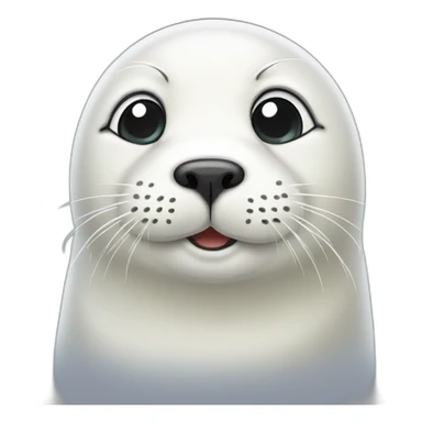 cute white seal sticker