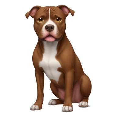 Brown pitbull sticker