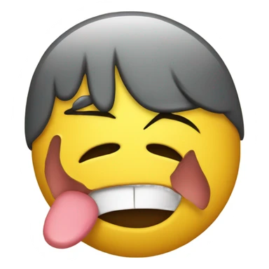Yellow emoji angry sticking tongue out sticker