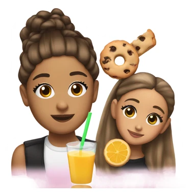 Ariana grande with cookie and juice  sticker