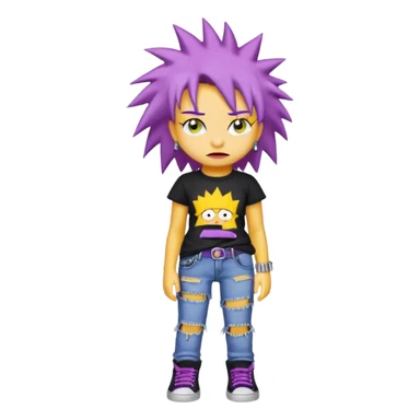 Lisa Simpsons qui est une punk sticker