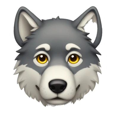Sad wolf sticker