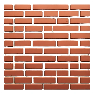 brick wall viewed from the side, perspective view sticker