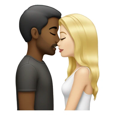blond-hair-woman-and-dark-hair-man-kisses sticker