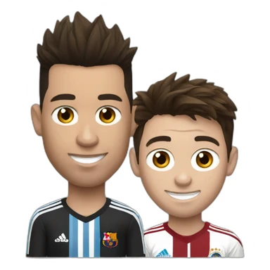 Ronaldo and Messi sticker
