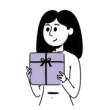 A lavender gift present for a woman sticker