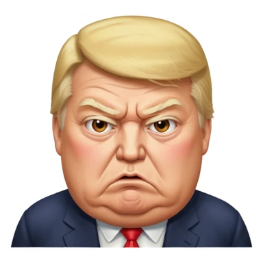 uSE THIS AS A REFERENCE PICTURE TO CREATE AN ANGRY, ELDERLY, OBESE DONALD TRUMP EMOJI sticker