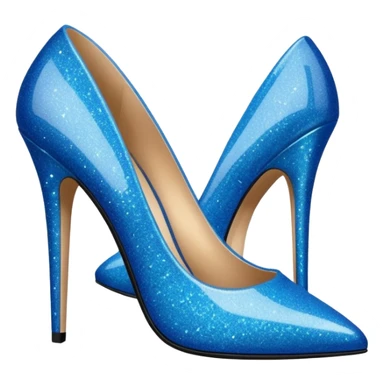 Blue glitter heels sticker