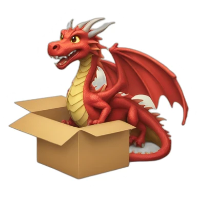 dragon from gift box sticker