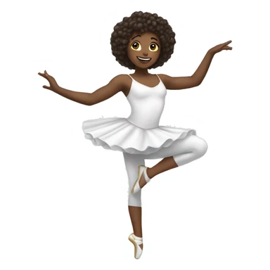 dancer with a white tutù  sticker
