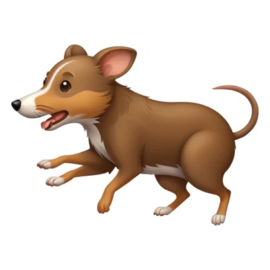 Dog chasing a rat sticker