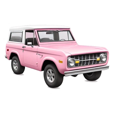Pastel pink bronco car  sticker