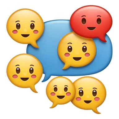 A minimalist emoji-style icon representing wordplay — symbolizing creativity with language. It features an open book or speech bubble merging with playful letters or word fragments, forming a clever visual pun. sticker