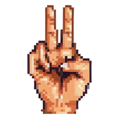 middle finger hand gesture sticker