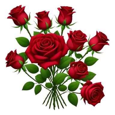 Bouquet of dark red roses sticker